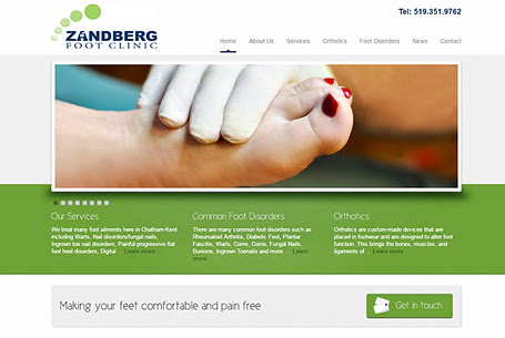Zandberg Foot Doctor – Website Design