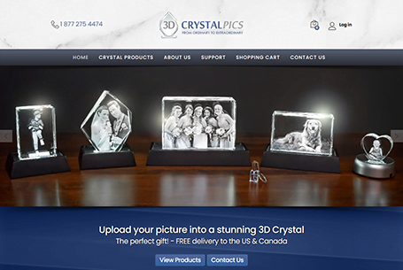 3D Crystal Pics – Website Design