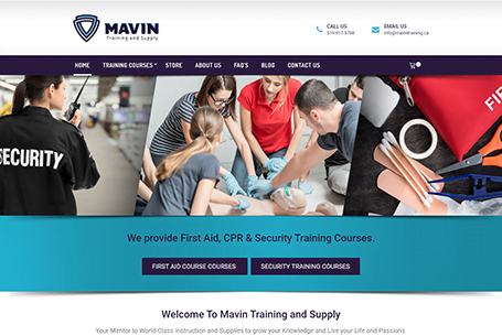 Mavin Training – Website Design