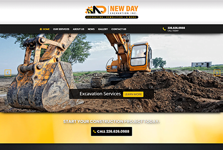 New Day Excavation – Website Design