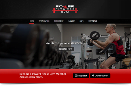 Power Fitness Gym – Website Design