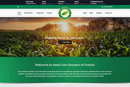 Seed Corn Growers of Ontario – Website Design