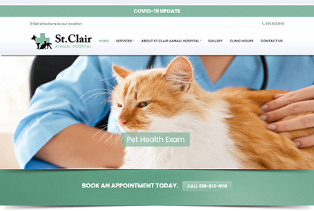 St. Clair Animal Hospital / Veterinary Clinic – Website Design