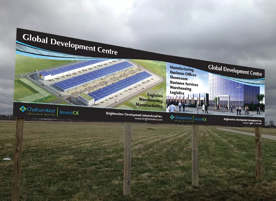 2 Global Development Centre 12′ x 8′ Site Signs