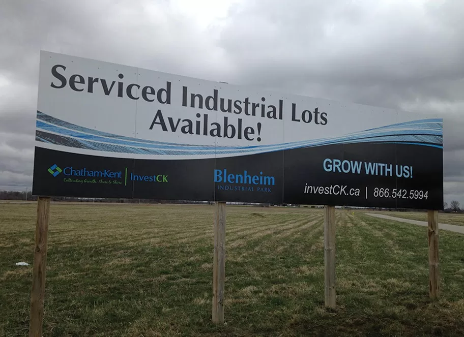 Blenheim Business Park Development Site Signs – 24′ x 8′