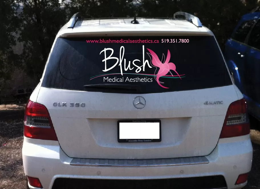 Blush Medical – Rear window Graphic