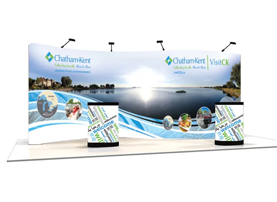 Chatham-Kent Tourism –  20′ Display with Conversation Booths / Storage Containers