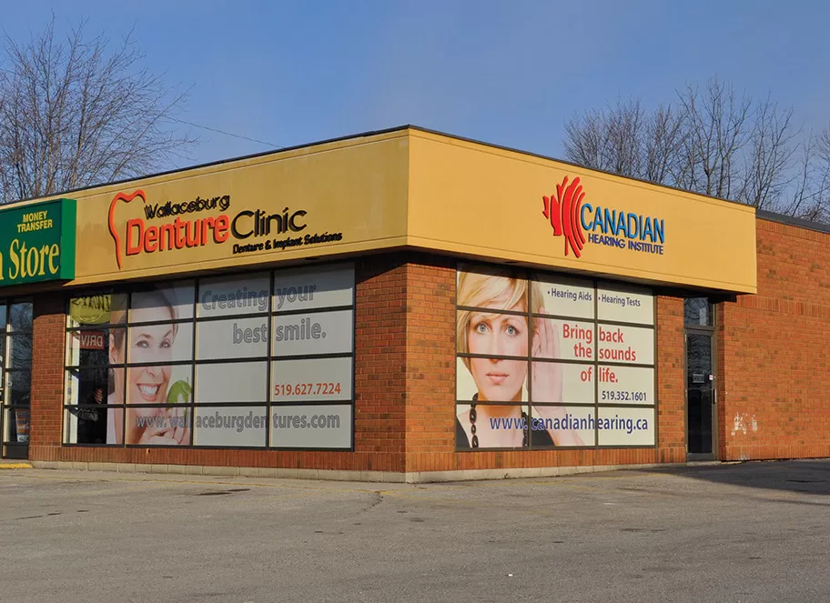 Exterior Acrylic Signs & One way window graphics