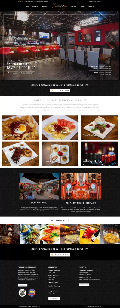 Churrascaria Steakhouse, Chatham – Website Design