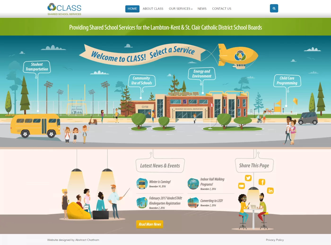 CLASS Shared School Services - Website Design