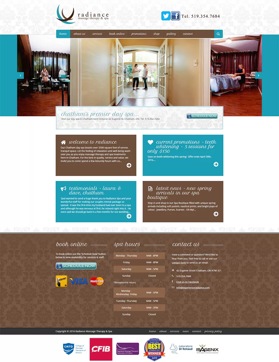 Experience Radiance - Website Design