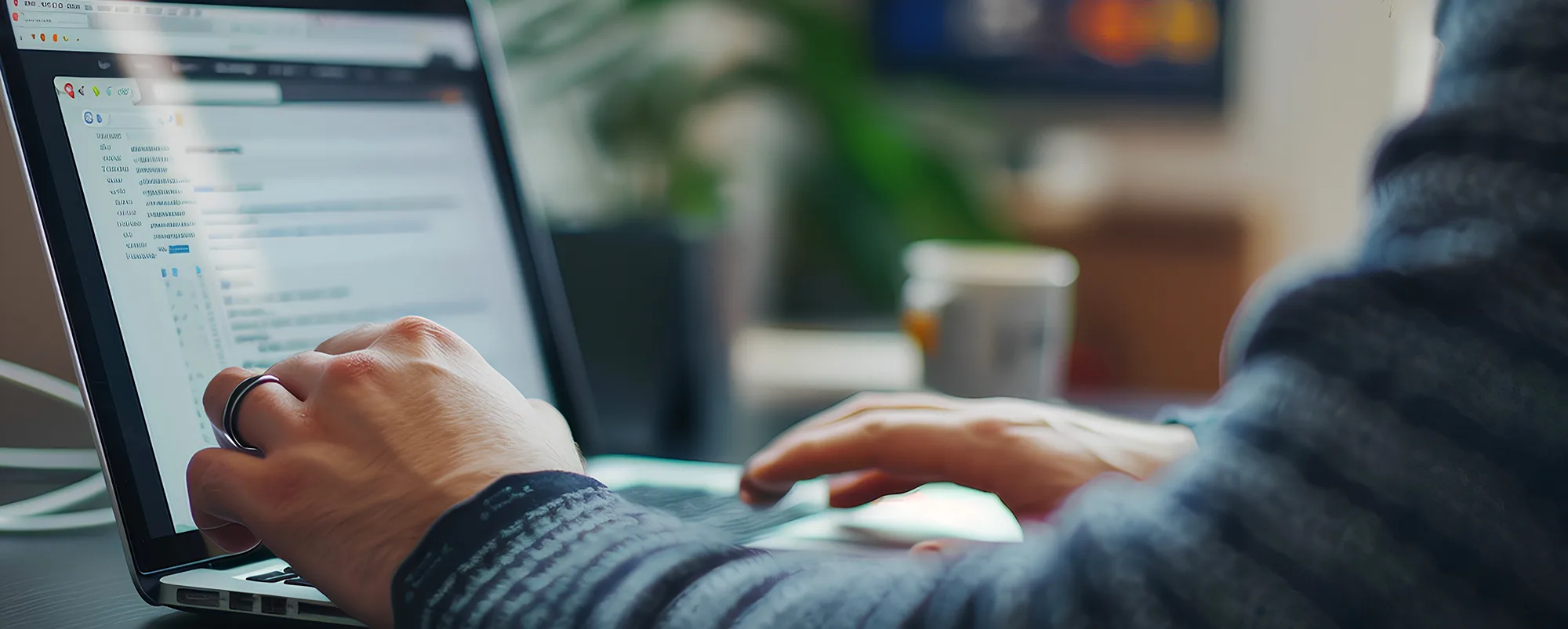 Email Accessibility: An inclusive image showing a person using a